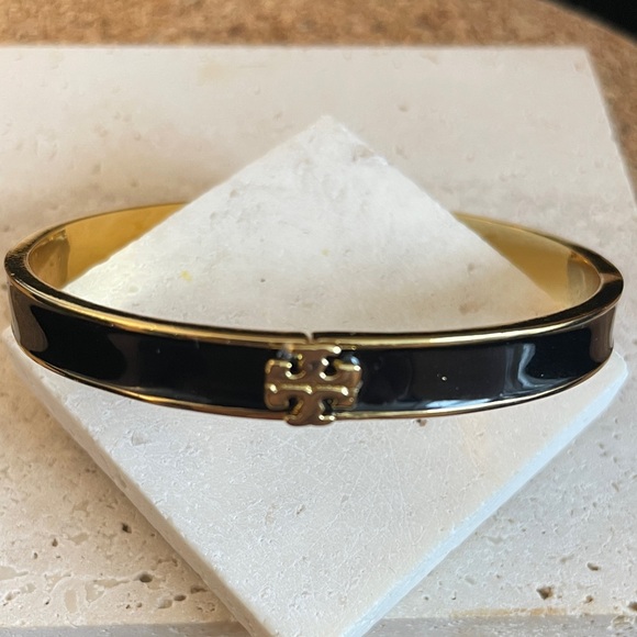 Tory Burch Chic Black and Gold Women's Bangle Watch - Picture 1 of 3